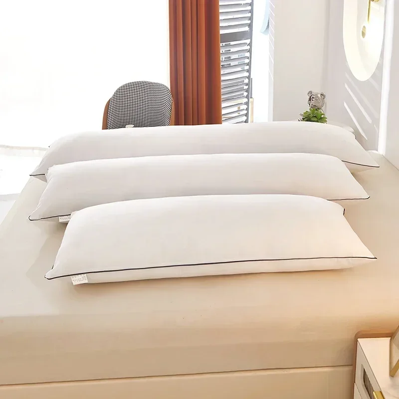 1pc White Pillow Core Home Bed Long Pillows подушки Washable Pillow Skin-friendly Neck Cushion almohadas para dormir