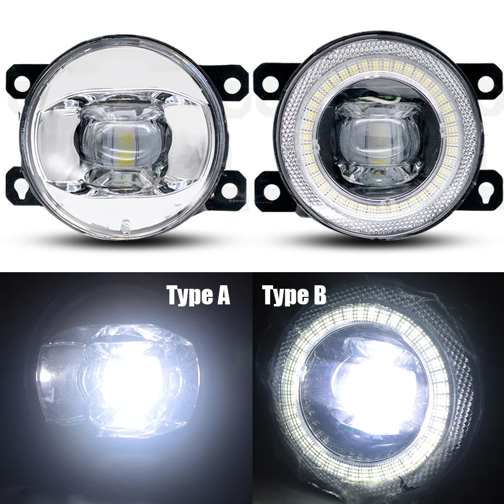 For Aixam A 721 741 751 City Sports Scouty Crossline GTO Pair 30W LED Fog Driving Lights Front Angel Eyes DRL Ring Accessories