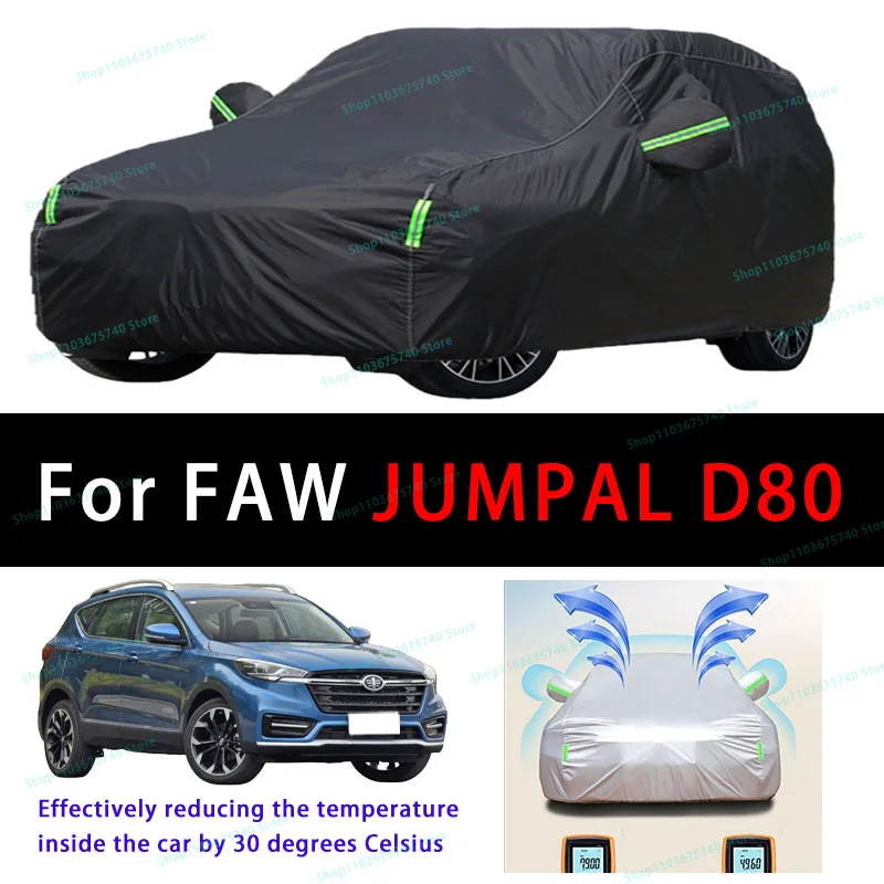 

For FAW JUMPAL D80 Full Car Covers Outdoor Sun uv Protection Dust Cooling Protective Auto Protective Cover