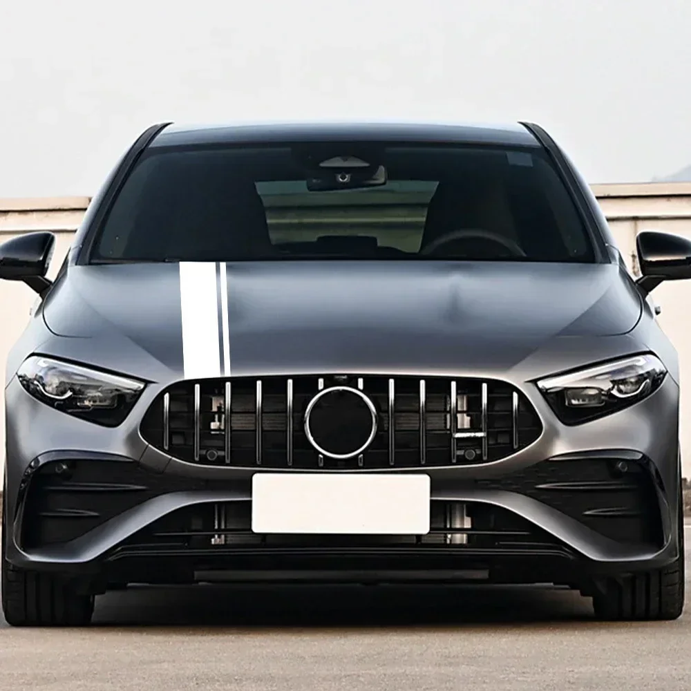 

Car Hood Decal Side Stripes Skirt Sticker For Mercedes Benz A Class A45S W177 V177 A35 A45 W176 AMG DIY Decoration Accessories