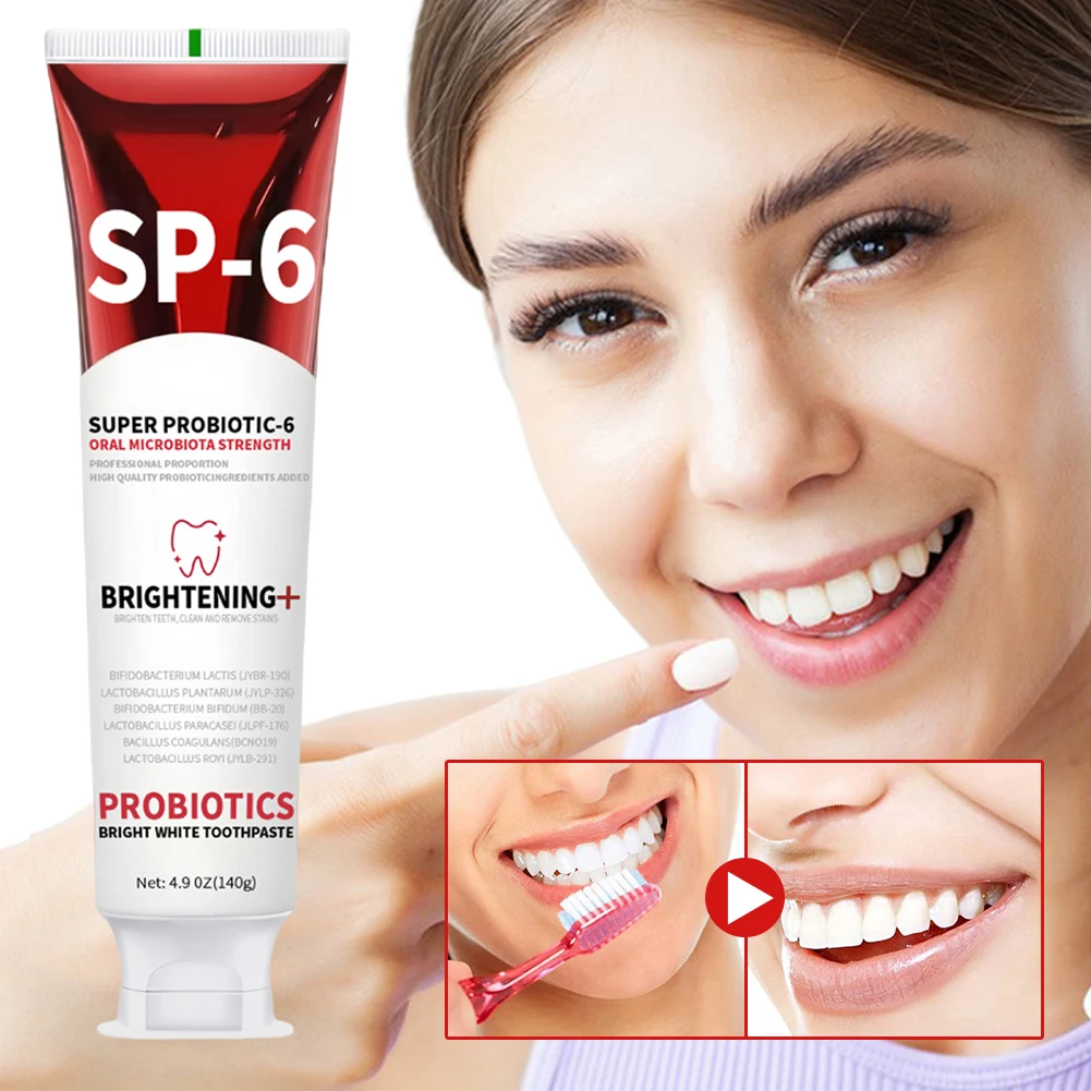 SP6 Probiotics Whitening Toothpaste Fresh Breath Effective Keep Oral Hygiene Tooth Paste Oral Care Supplies For Women Men 140g