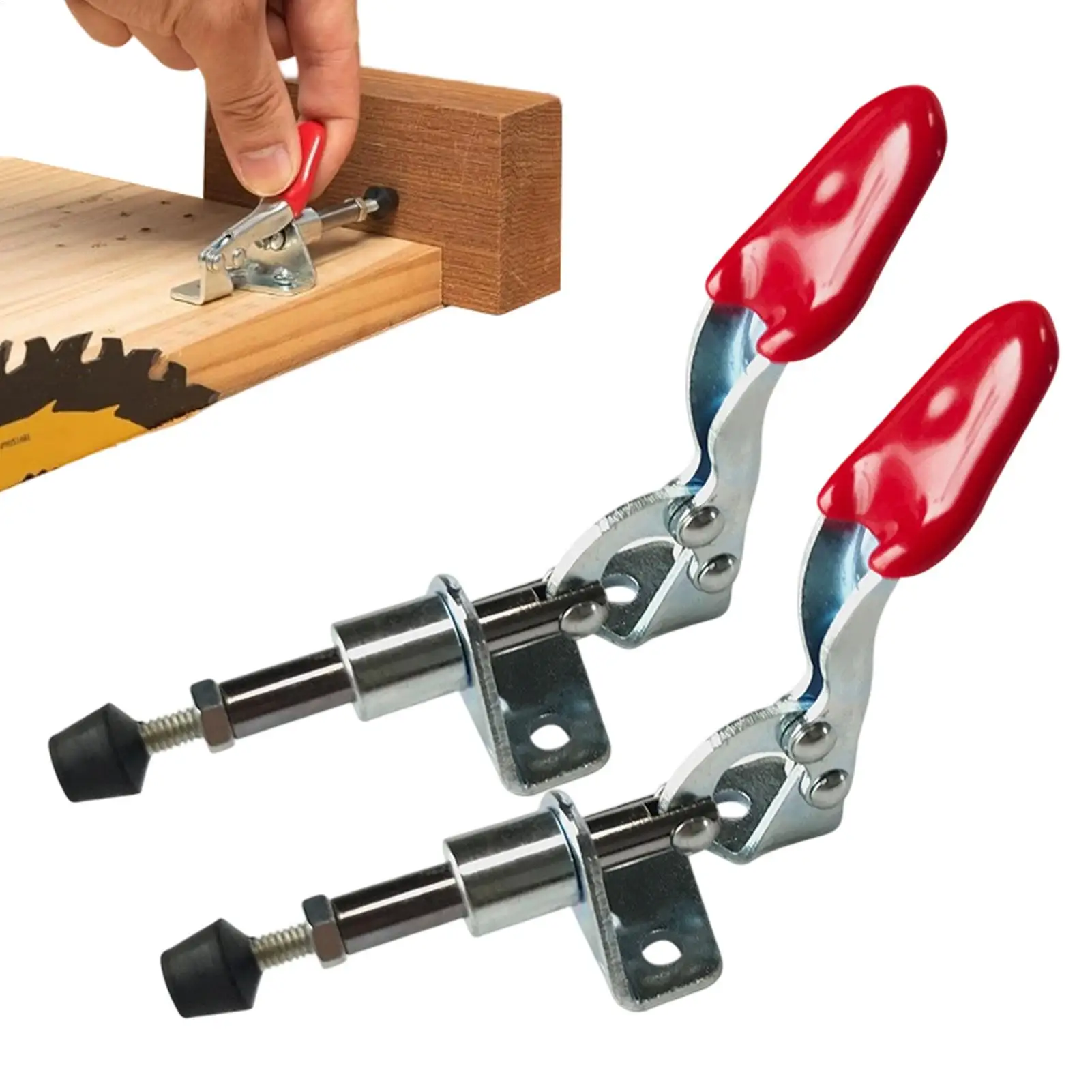 Toggle Clamp 45kg Holding Capacity Push Pull Tool Door Clamp for Workshop Garage Metal Welding Mold Making Electronic Assembly
