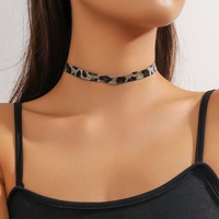 2025 New Simple Brown Colour Leopard print Personality Originality Necklace for Women Party Jewelry Accessories