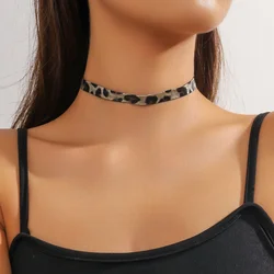 2025 New Simple Brown Colour Leopard print Personality Originality Necklace for Women Party Jewelry Accessories
