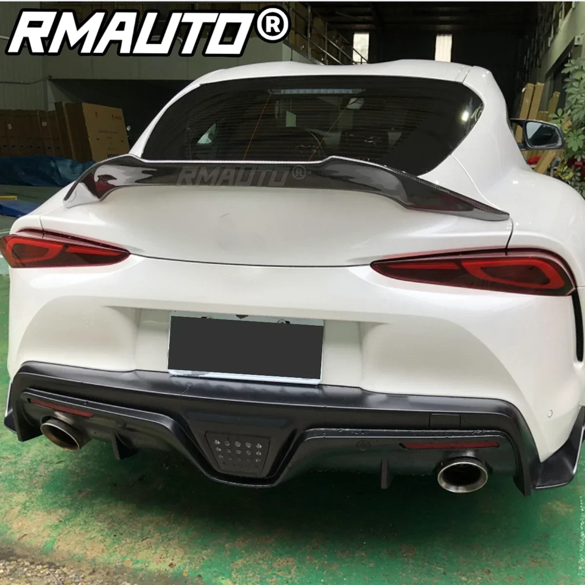 

For Toyota Supra Spoiler A90 A91 2019-2022 Real Carbon Fiber Rear Trunk Boot Spoiler Wing Lip Ducktail Car Accessories Body Kit