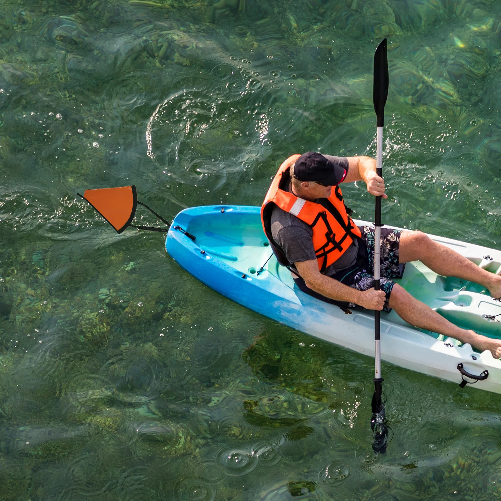

PVC Traction Anchor Drift Sock High Visibility Sea Brake for Boats Portable Compact Fishing Success Stabilizing Windy Conditions
