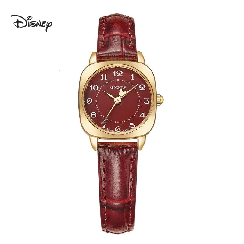

Disney Mickey cartoon cute watch creative Kawaii for girls premium simple retro wristwatch birthday Valentine's Day gift