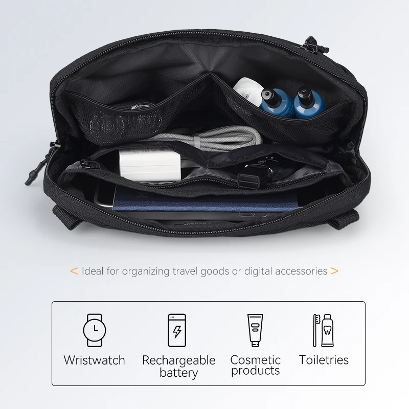 MARK RYDEN Crossbody Bag, Waterproof Multi-pocket Electronics Organizer with Removable Strap for Daily Travel