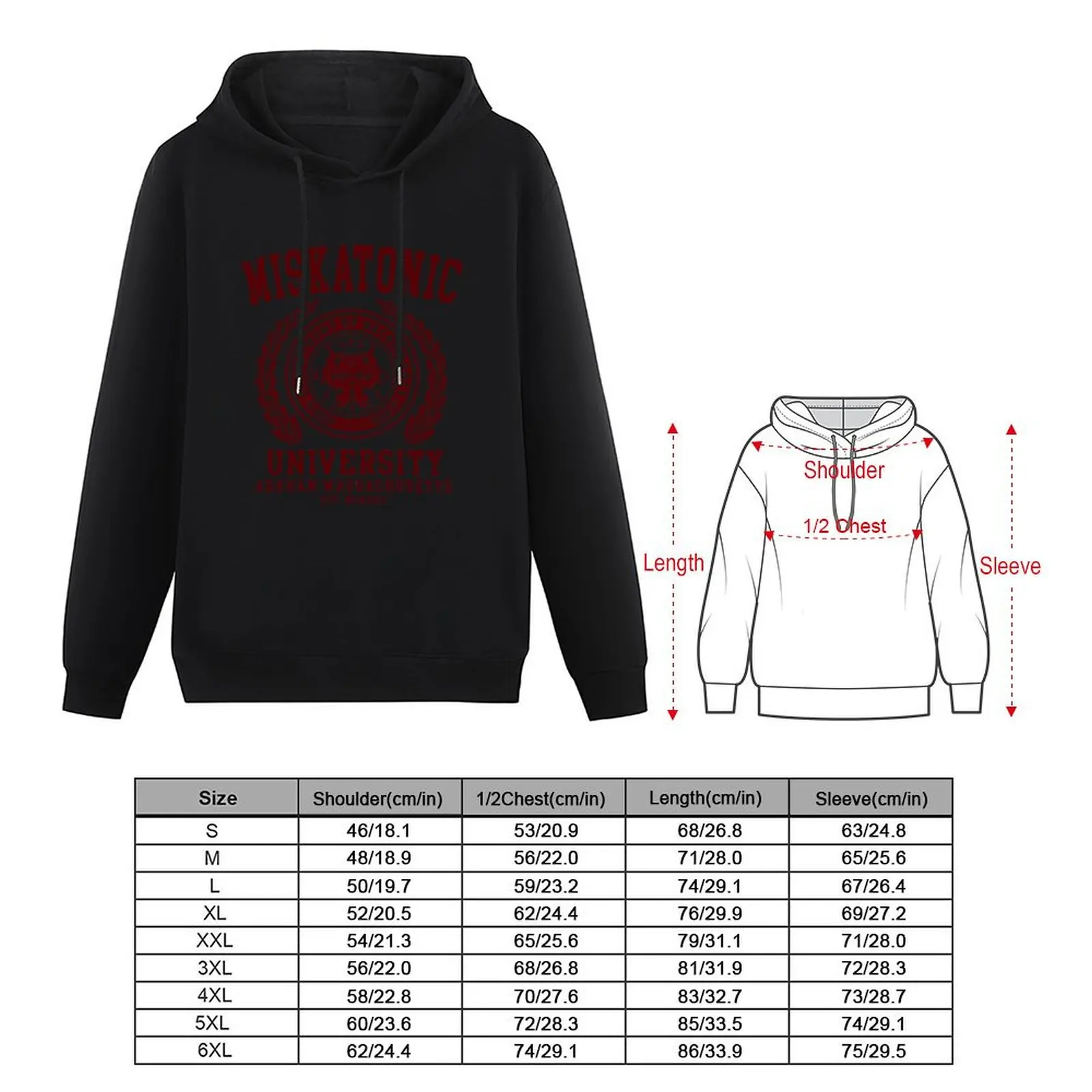 CTHULU AND LOVECRAFT - MISKATONIC UNIVERSITY Pullover Hoodie men's sweat-shirt men clothing men's clothing anime hoodie