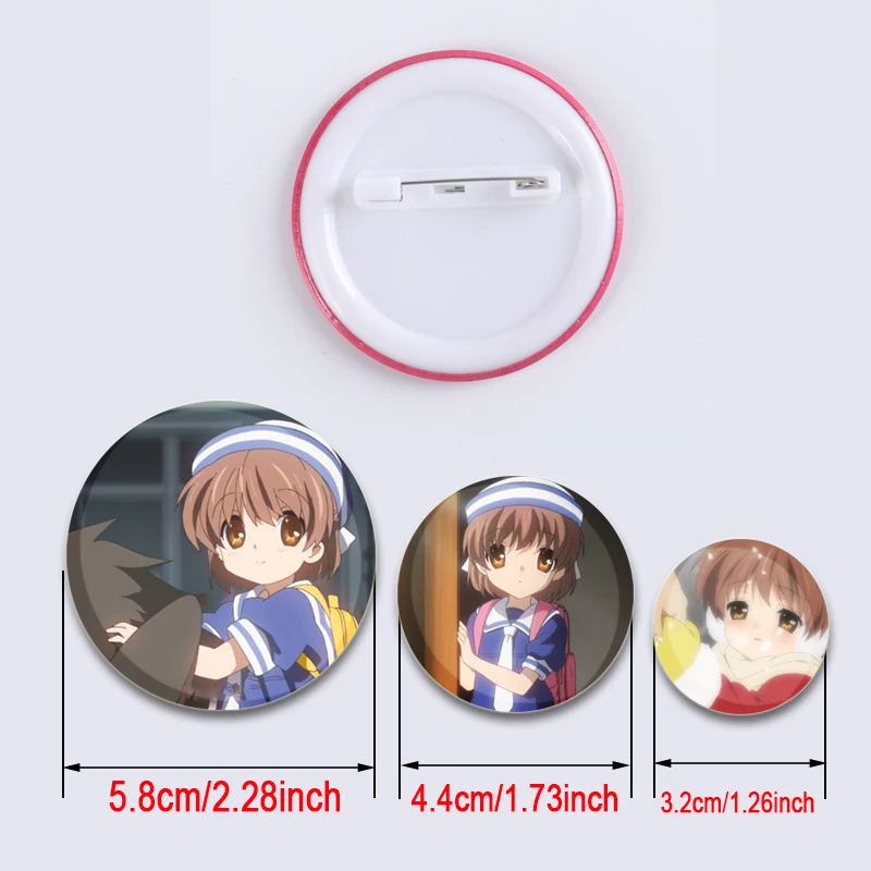 Clannad After Story Anime Brooches Furukawa Nagisa Enamel Pins Backpack Collar Cartoon Badge Jewelry Accessory Handmade Gifts