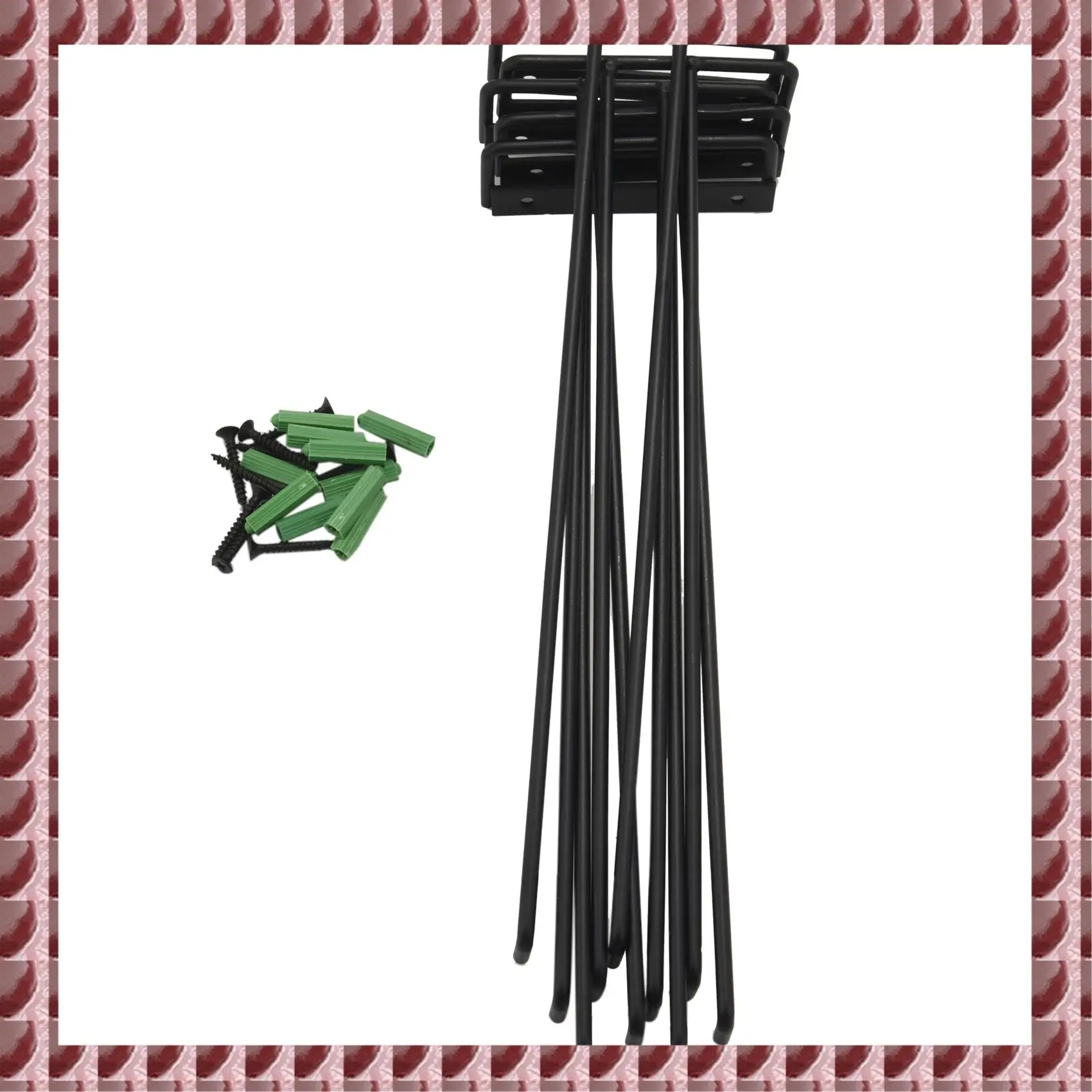 

A95G 5 шт. стеллаж для хранения бокалов для бокалов, настенная кухонная полка для хранения, черный, 11 дюймов / 30 см