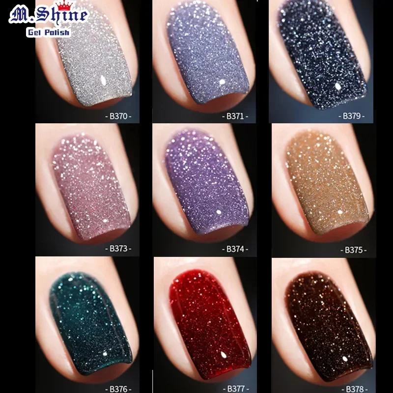 7.5ml Holographic Glitter Gel Nail Polish Effect Sparkling Soak Off Gel Soak Off UV LED Varnish Nail Art Decoration Longlasting