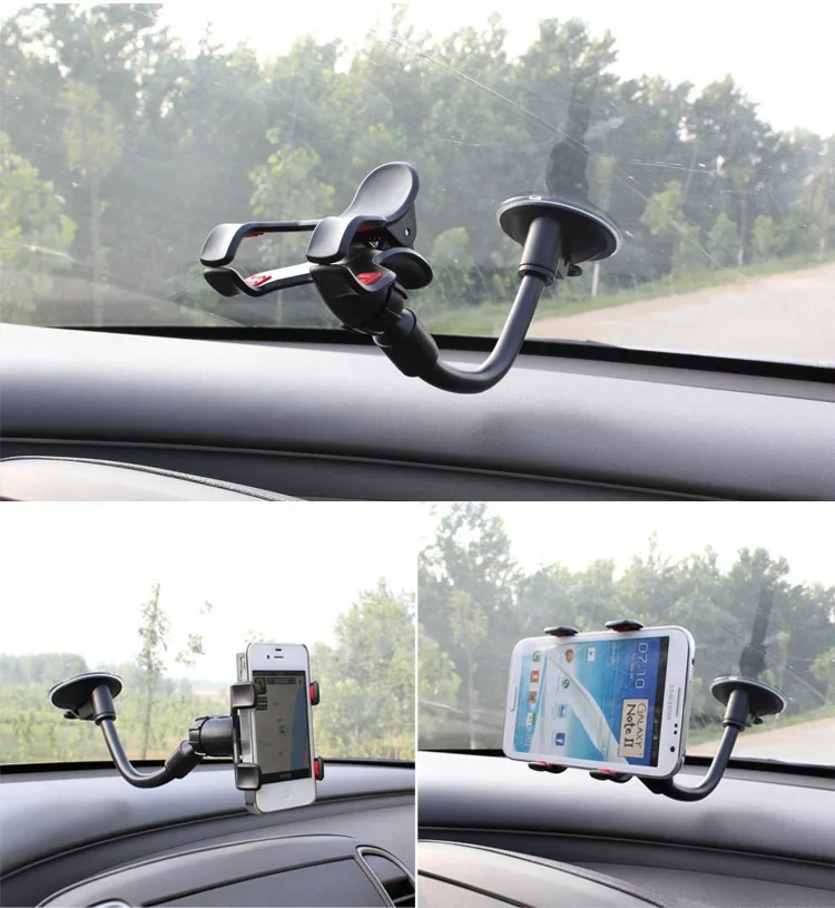 

Flexible 360 Degree Phone Car Holder Mount Windshield Mobile Phone Holder Rearview Mirror Bracket Universal GPS Car Stand