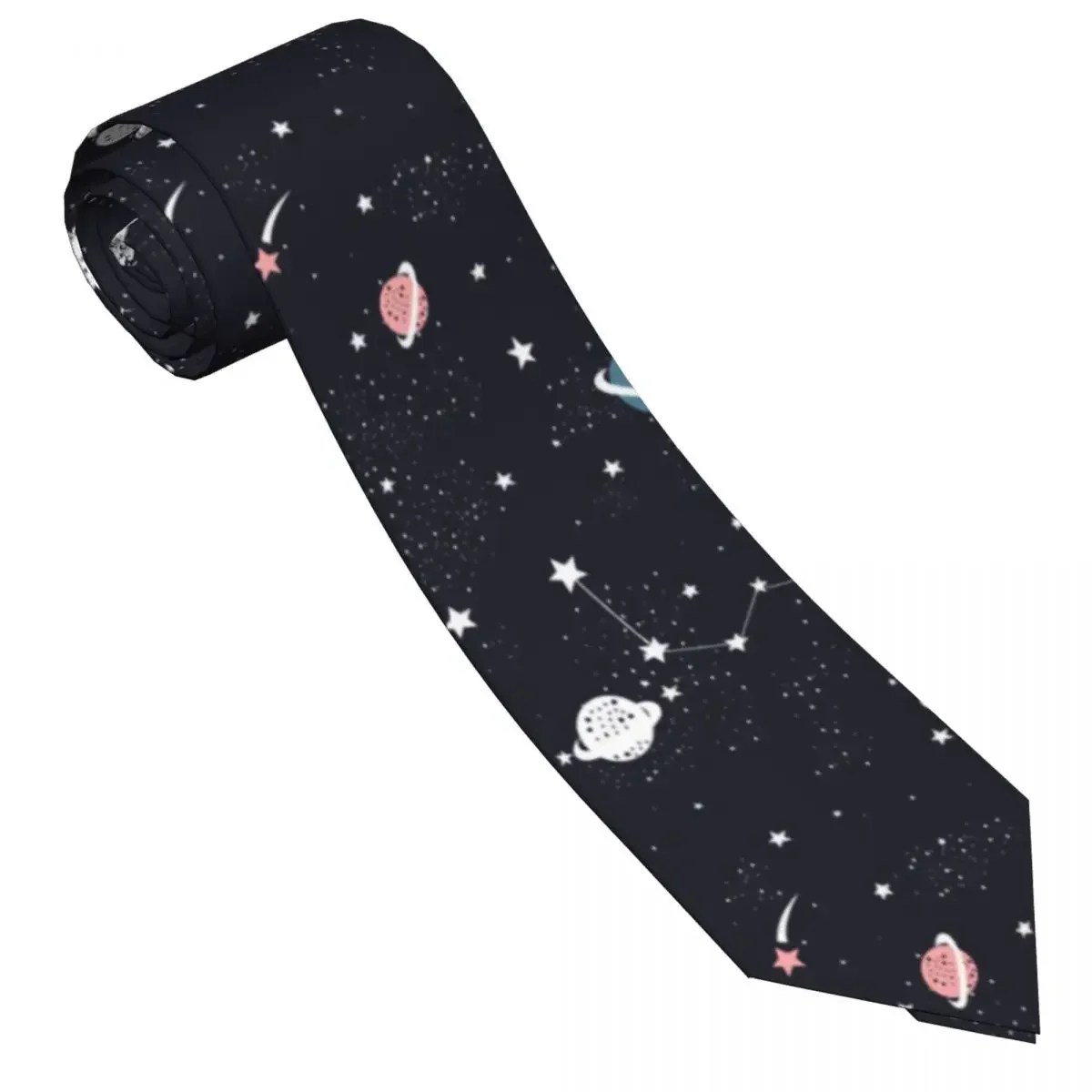 Casual Arrowhead Skinny Space Galaxy Pattern Necktie Slim Tie For Men Man Accessories Simplicity For Party Formal Tie