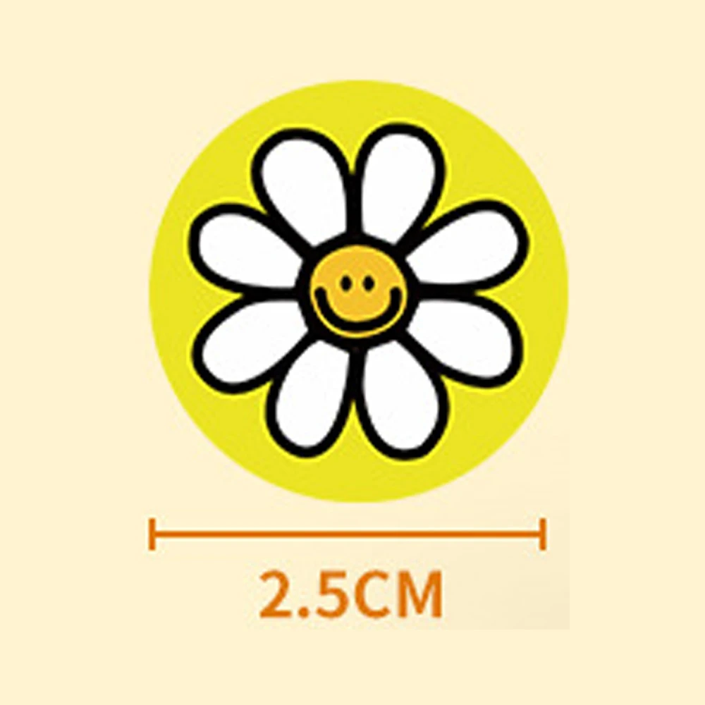 1 Zoll Cartoon Blume Scrap booking Aufkleber 500 stücke selbst klebende Aufkleber für Journal Backen, Geburtstags geschenke Party bevorzugen Baby party
