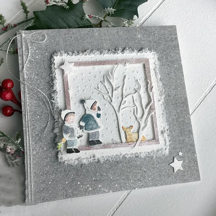 قوالب تقطيع معدنية حرفية من Mmao قالب تزيين غزال قصاصات ورقية كرافت قالب سكين شفرة استنسل لكمة