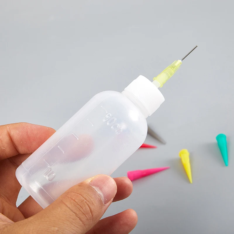 1Pc 50ml Jam Painting Squeeze Bottles With 7 Nozzles For Multi-Purpose Use Jam Pot Cake Tools Drawing Tools...