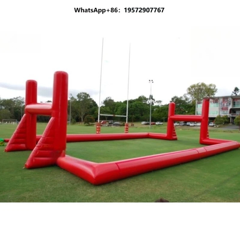 Indoor Outdoor Commercial Portable Football Pitch Inflatable Human Soccer Court Blow up Super Rugby Field for Sale
