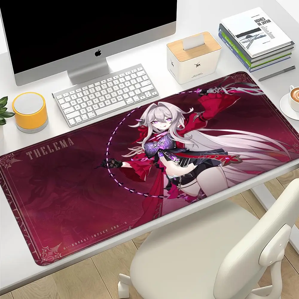 Cool Cute Thelema Fashion Game Honkai 3rd Mouse Pad Computer Mouse Pad Gaming MousePad Waterproof escritorio PU Leather Mouse ga