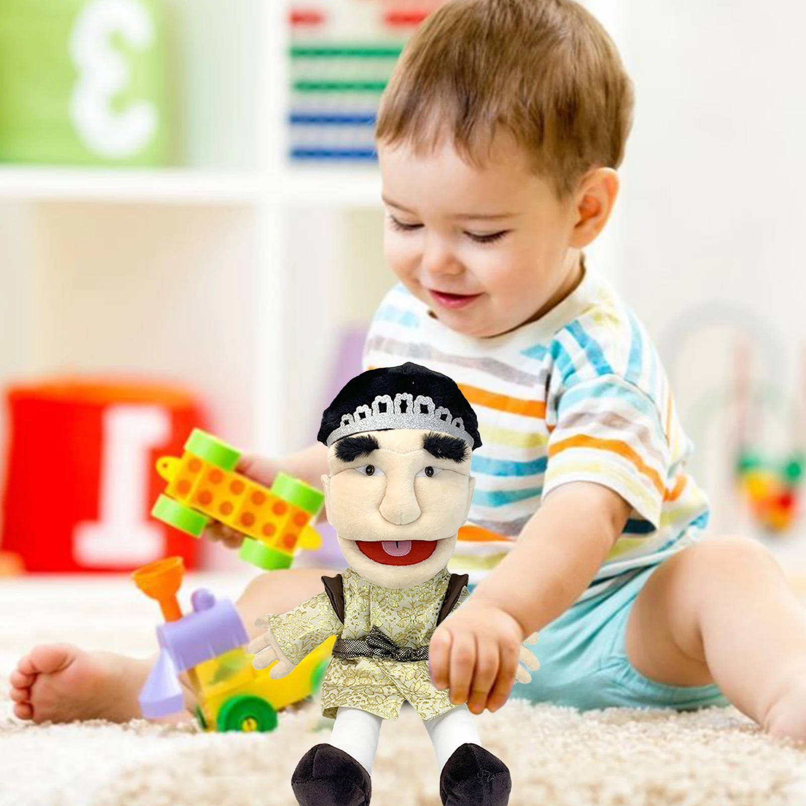 เกมอุปกรณ์ต่อพ่วงหุ่นมือน่ารักเล่นตลกของเล่นสําหรับเด็กเด็กชายและเด็กหญิงเล่นตามบทบาทเด็กก่อนวัยเรียน