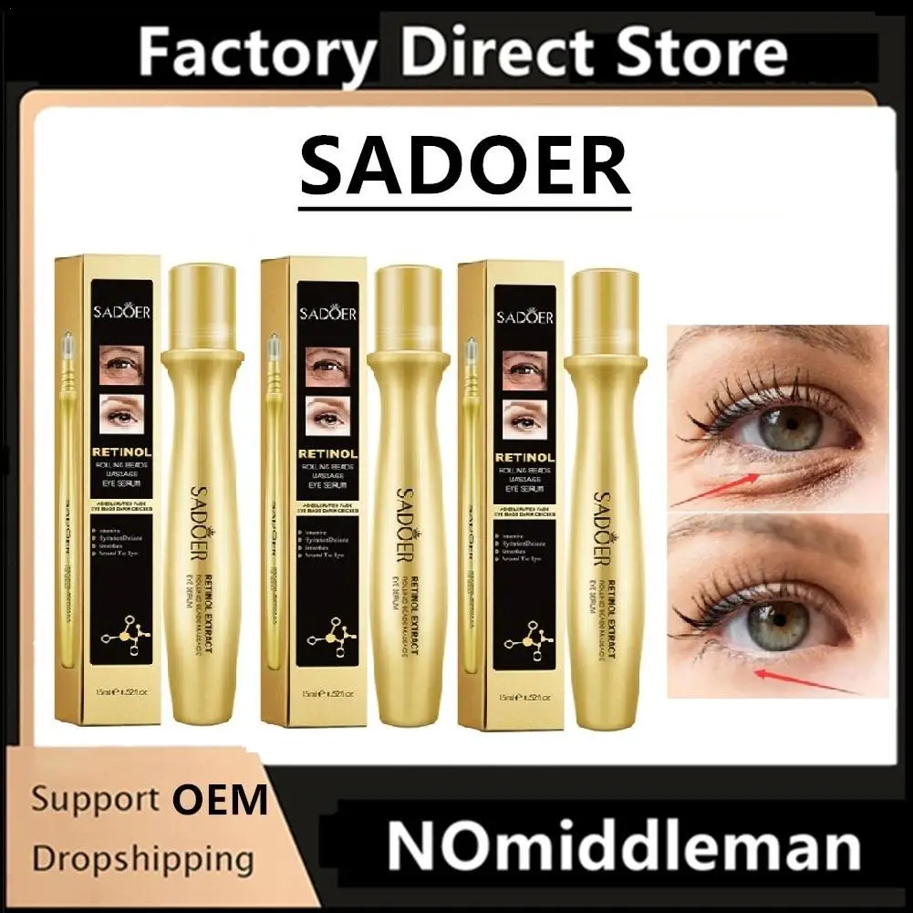 

3 шт. SADOER крем для глаз с ретинолом, укрепляющая массажная сыворотка для глаз, против темных кругов, удаления мешков под глазами, отечность, укрепление глаз, уход за кожей