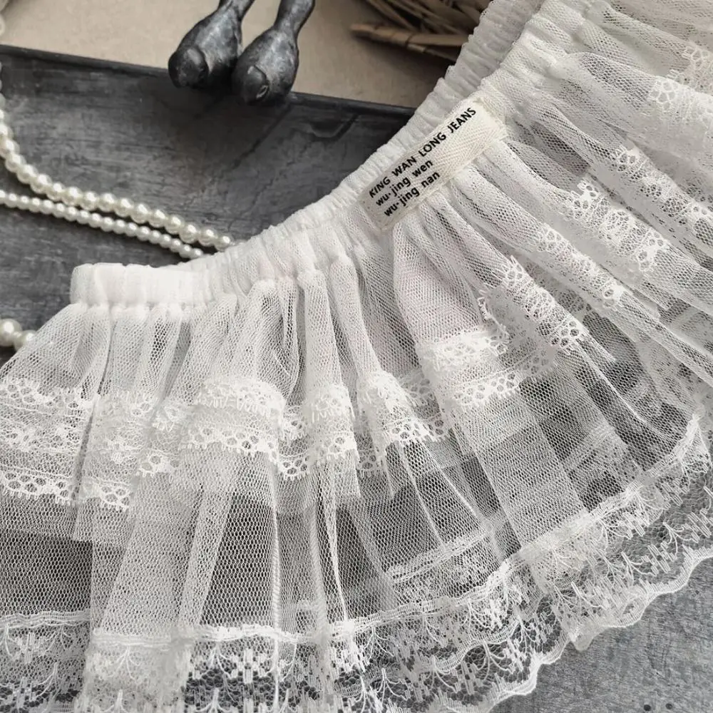 New Embroidered Lace Skirt See Through Y2K Streetwear Hollow Out Skirt Harajuku Lace-up Design Layering Skirt Jeans Decoration