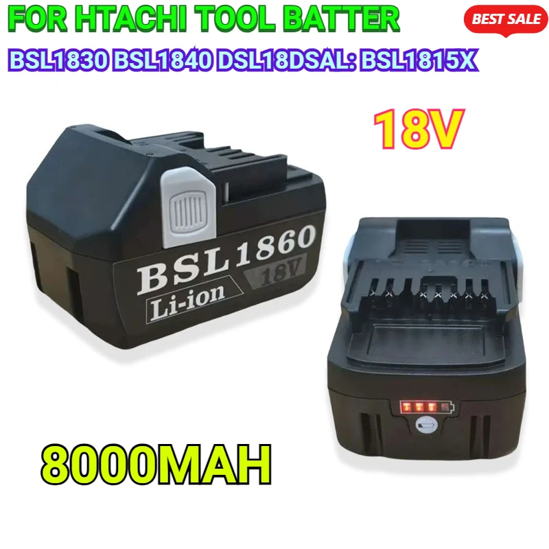 18V 8000mAh  For Hitachi/HiKOKI Power Tools Li-ion Battery for BSL1830 BSL1850 BSL1860 BCL1815 EBM1830 BSL1840 330139 DS18DBL