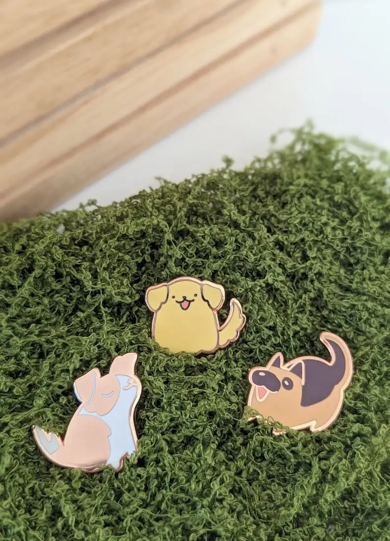 Mini Doggy Pins - Hard Enamel Pin