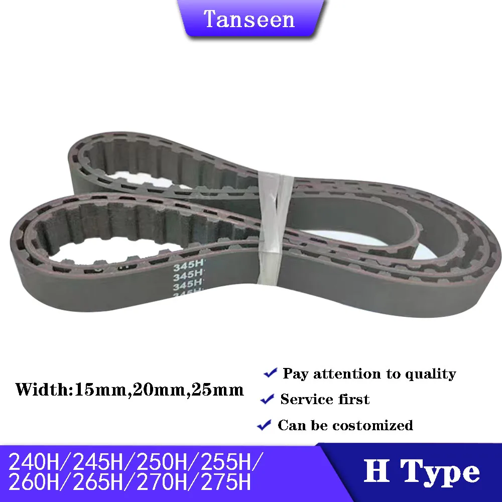 Trapezoid H Timing Belt 240H 245H 250H 255H 260H 265H 270H 275H Width 15/20/25mm Rubber Belt Closed Loop