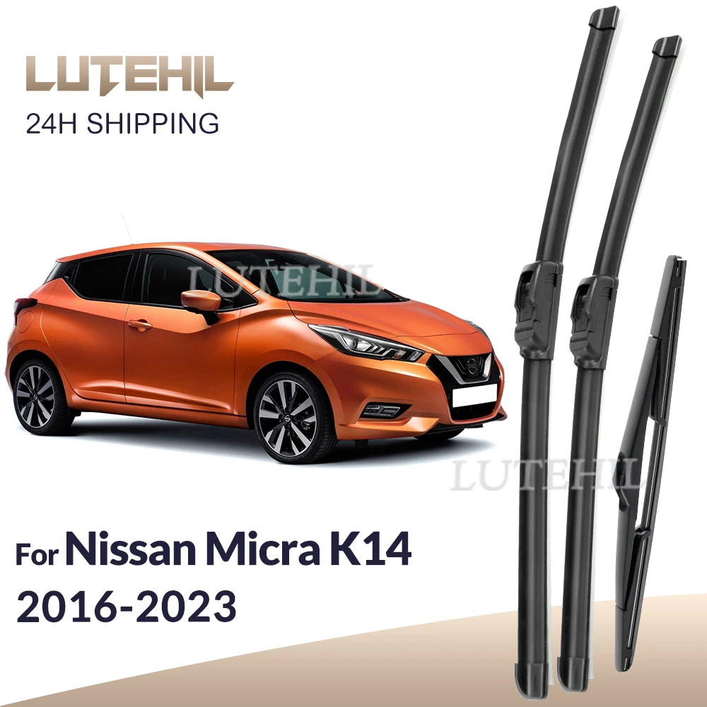

For Nissan Micra K14 2016-2023 2017 2018 2019 Wiper Front & Rear Wiper Blades Windshield Windscreen Window Brushes 26"+14"+9"