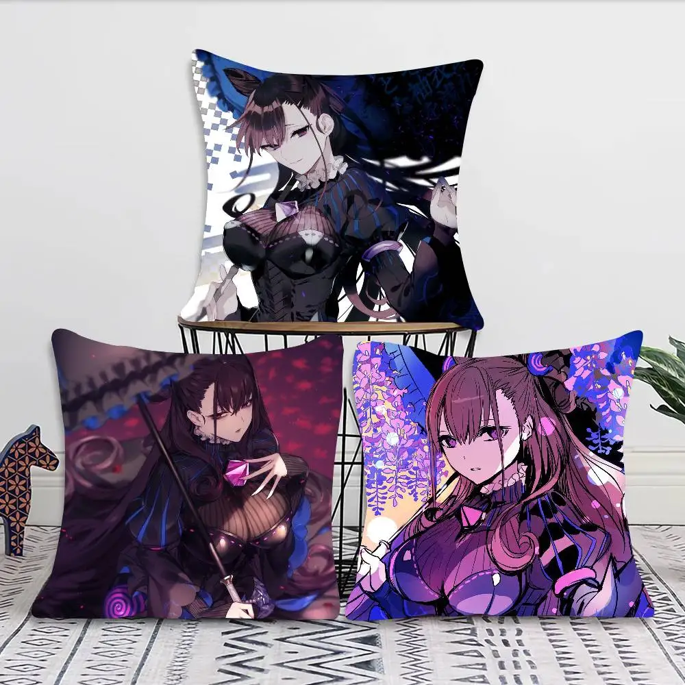 Murasaki Shikibu Animated Game Fate Grand Order Pillow Case Fashion Square Pillowcase Bedroom Sofa Room Ins Decoration Leisure