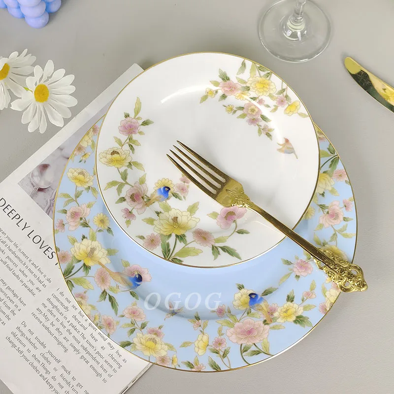 العظام الصين أدوات مائدة سيراميك أكواب الصحون السلطانيات ملاعق لوحات إباريق الشاي صالح للديكور المنزل الشاي بعد الظهر مكتب القهوة واليومية