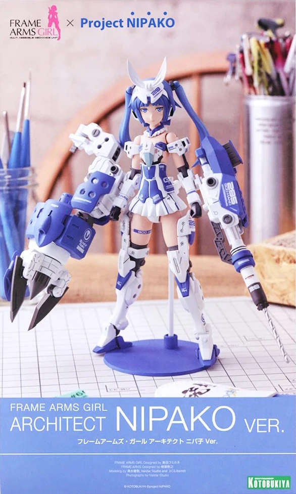 Original Genuine Kotobukiya Frame Arms Girl FG089 Architect Nipako Ver. With Bonus Anime Figure Assembled Model Mobile Suit 