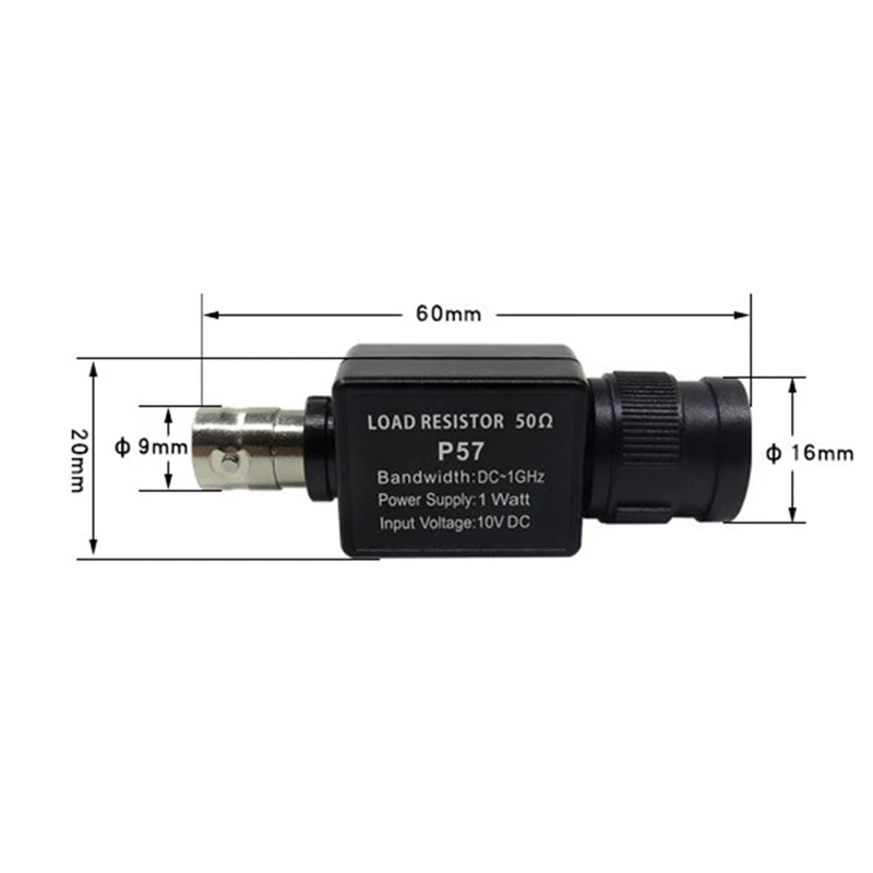 Adapter P57 Q9 50Ohm zasilacz przez Terminator żeński złącze siedziska BNC 50KY urządzenie rezystor obciążenia DC-1Ghz 50Ω