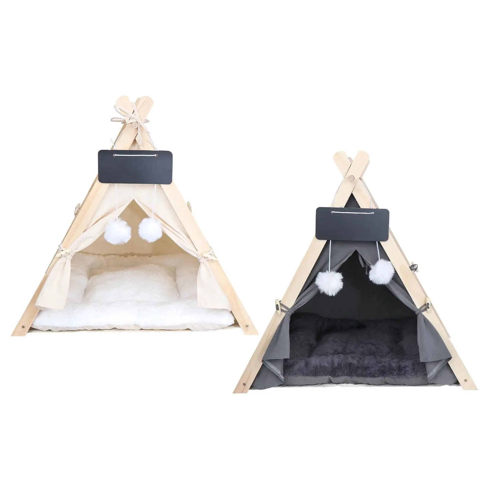 Pet Teepee Mat Breathable Warm Cats Tent Bed for Indoor Outdoor Kitten Puppy