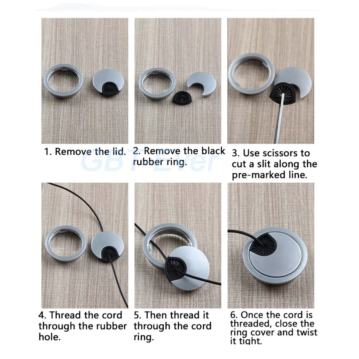 1Pcs Zinc Alloy Wire Hole Cover Outlet Port Table Computer PC Desk Round Cable Grommet Line Holder 50mm/60mm/80mm