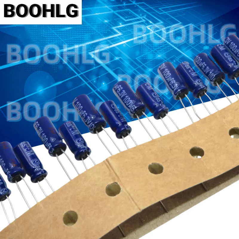 20PCS 100UF 6.3V Fever Beautiful Sound Capacitor 6.3V 100UF 5X11 M Lanpao Audio