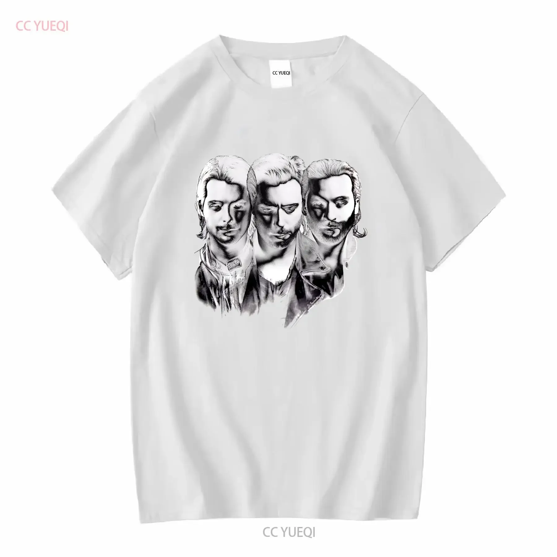 SWEDISH HOUSE MAFIA STOCKHOLM 3 FACES Womens ROLLED SLEEVE T SHIRT Size S vintage Washed streetwear designer clothes graphic view 4