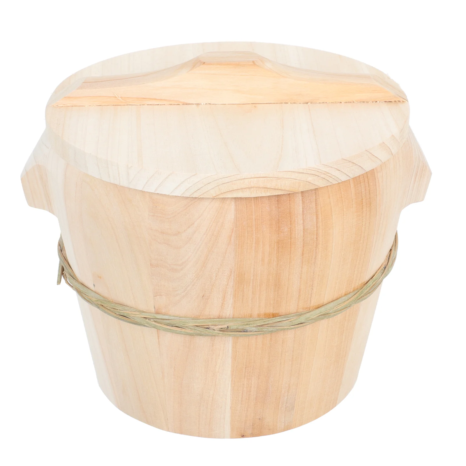 Chinese Style Steamed Rice Barrel Dumpling Steamer Fish Wooden Household Restaurant Bucket