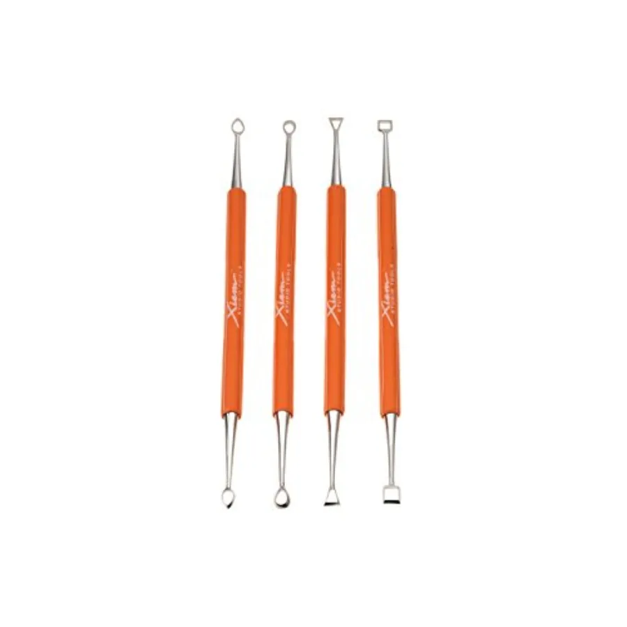 

USA Precision Stainless Steel Carving Tool Set Professional Series 4 Pieces PSTS4C-10080 Black Handle Durable High-Carbon Steel