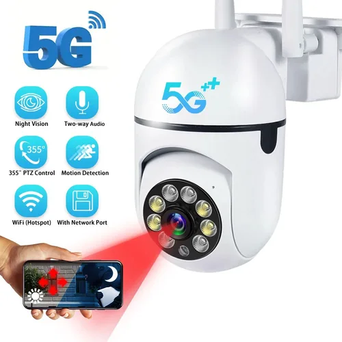 Imagen 1 del producto Yiiot APP 5G cámara IP 1080P HD WiFi cámara de vigilancia a todo Color visión nocturna cámara de seguridad 4x Zoom Digital cámara inalámbrica