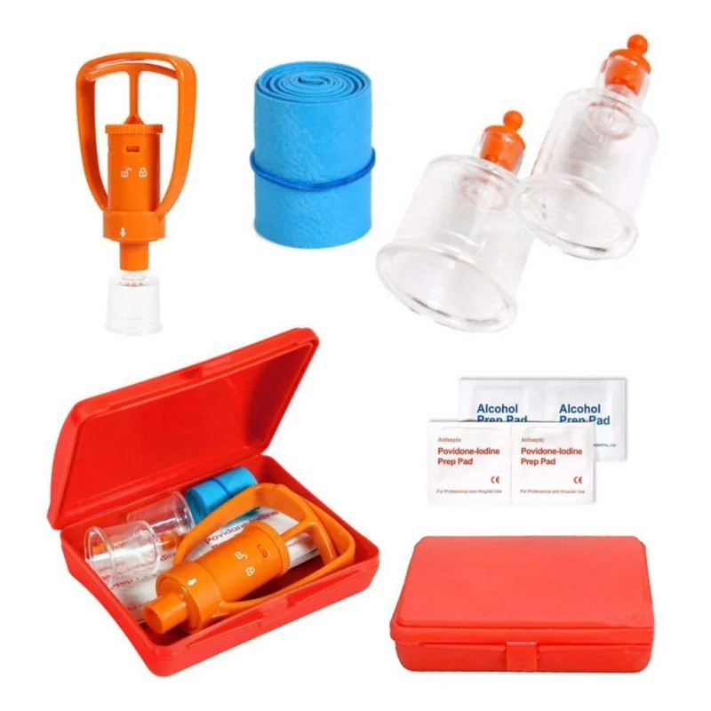 Outdoor Camping Survivor Venom Extractor Kit Safe First Aid Kits Venom Protector Snake bees Bite Venom Extractor