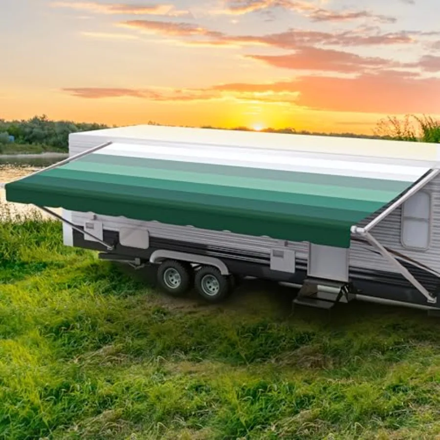 ShadePro - Reemplazo de tela para toldo RV - Vinilo resistente a la intemperie - Toldo universal para exteriores para remolque y motor de camper