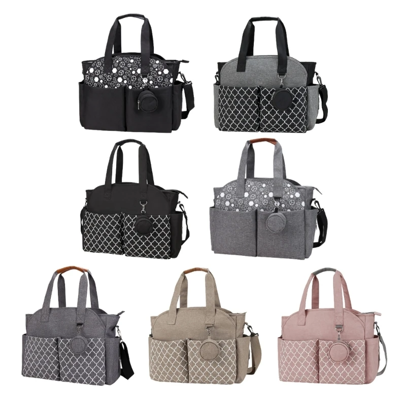 

Multicoloured Geometric Nipple Bag Outdoor Maternal and Infant Mom Handbag