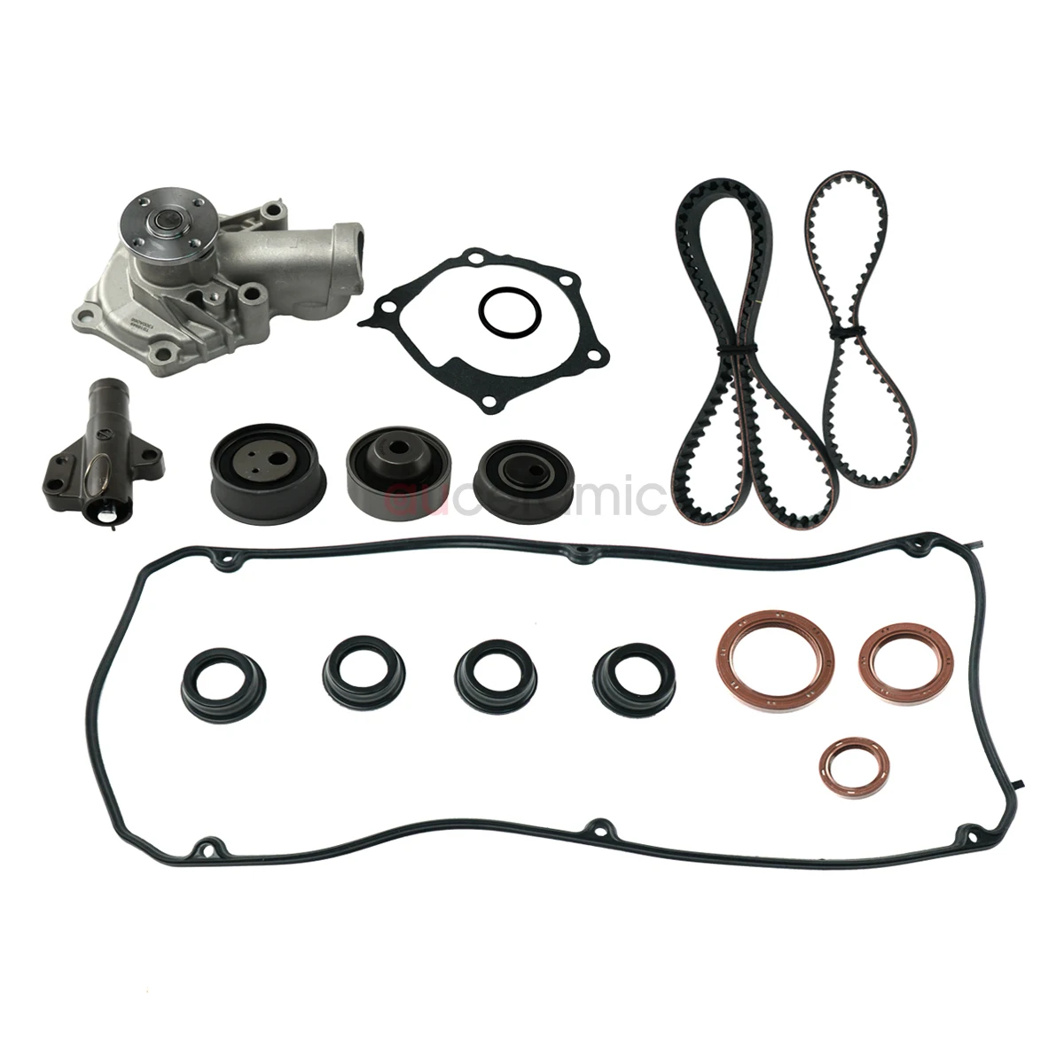 Custom TCKWP332 Timing Belt Water Pump Kit Fit 04-07 Mitsubishi Eclipse Galant Lancer Outlander 2.4L L4 SOHC 4G69 Naturally Aspi