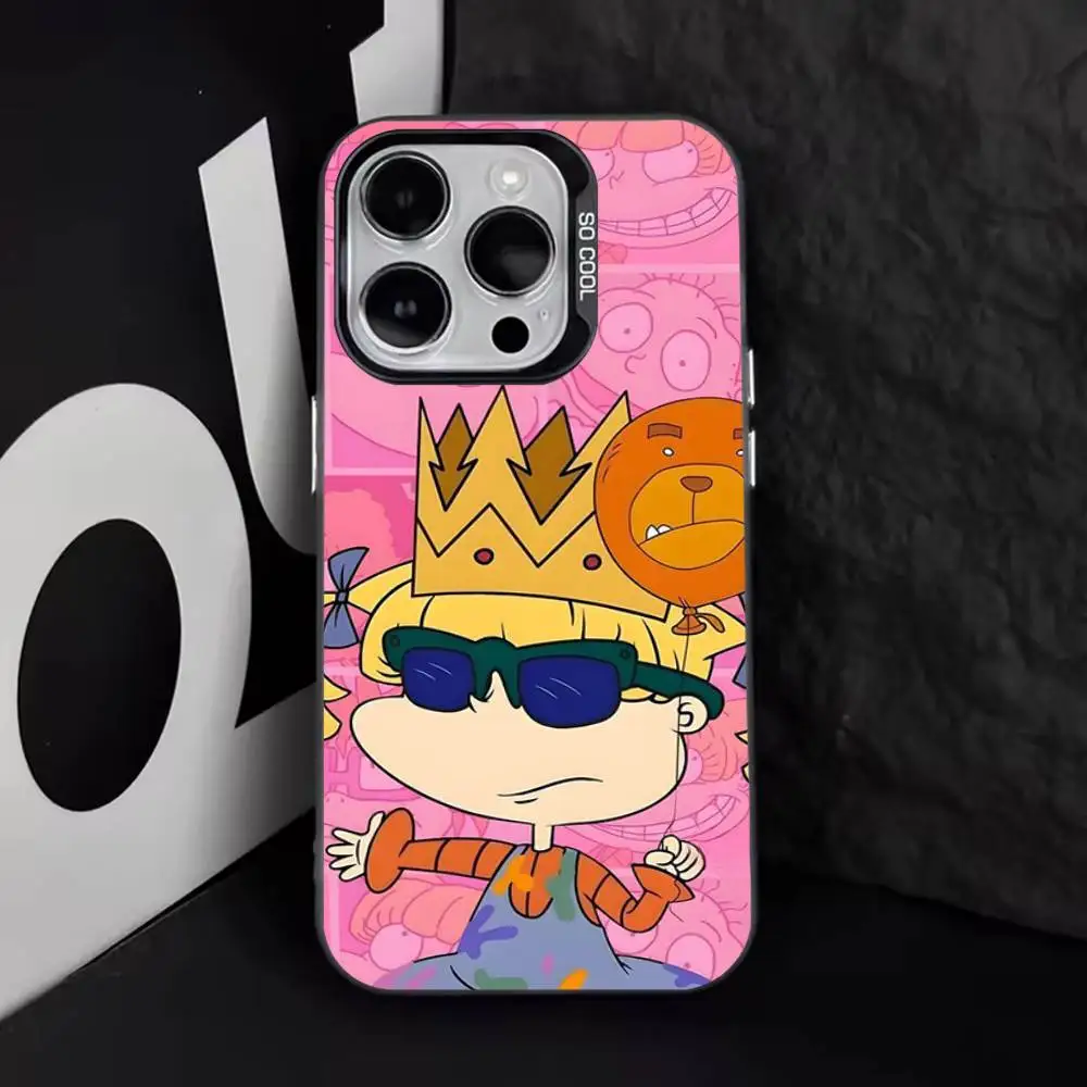 حافظة هاتف R-Rugrat ChuckieS A-Angelica لهاتف iPhone 17,16,15,14,13,12,11,Pro,Max,Plus,E,Air,Mini Black Tpu #5