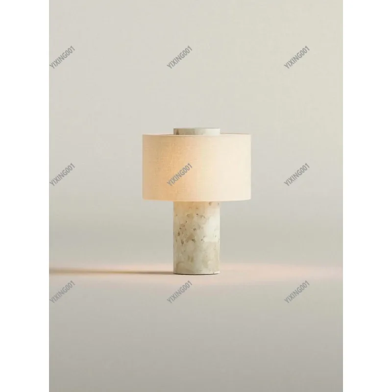 Modern Natural Marble Table Lamp - New Luxury Decorative Holder for Living Room Bedroom Home Interior Lighting Device