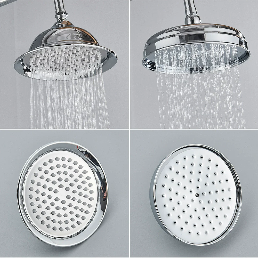 Antique Rainfall Shower Head 8 Inch Red Bronze Bathroom Ceiling Shower Head High Pressure Gold Bathroom Top Sprayer Ceiling