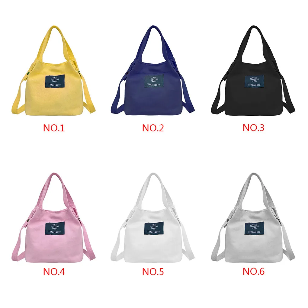 Lady Canvas Handbag Mini Single Shoulder Bag Crossbody Messenger Bag Women Swagger Bag Candy Color