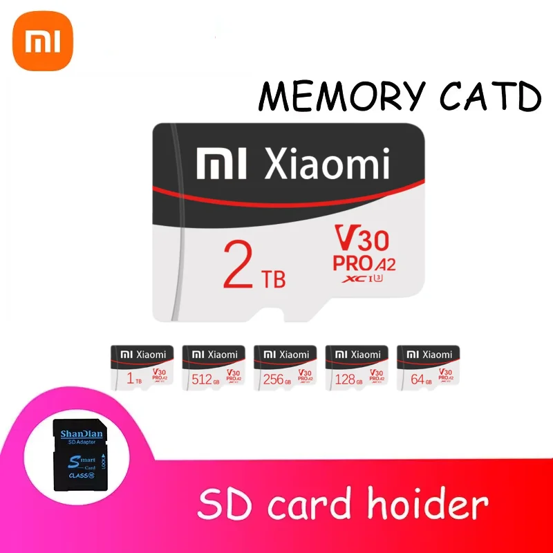 XIAOMI 2TB Memory Card U3 V60 Flash SD Card Extreme Pro UHS-I Micro TF SD Cards 512GB 256GB 128GB Wholesale For Nintendo Switch